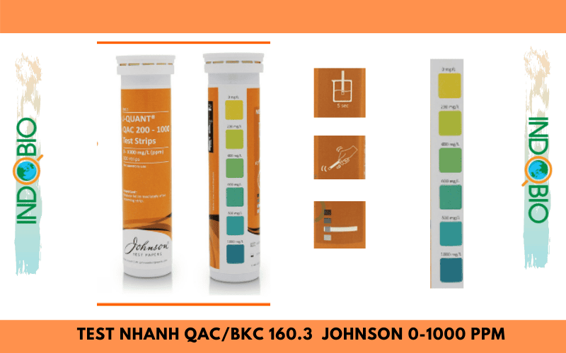 QUE TEST NHANH QAC/BKC TRONG DUNG DỊCH 0-1000PPM JOHNSON-ANH